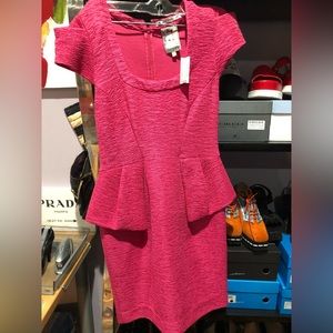 Yoana Baraschi Pink Polyester Square Neck Dress, size 4